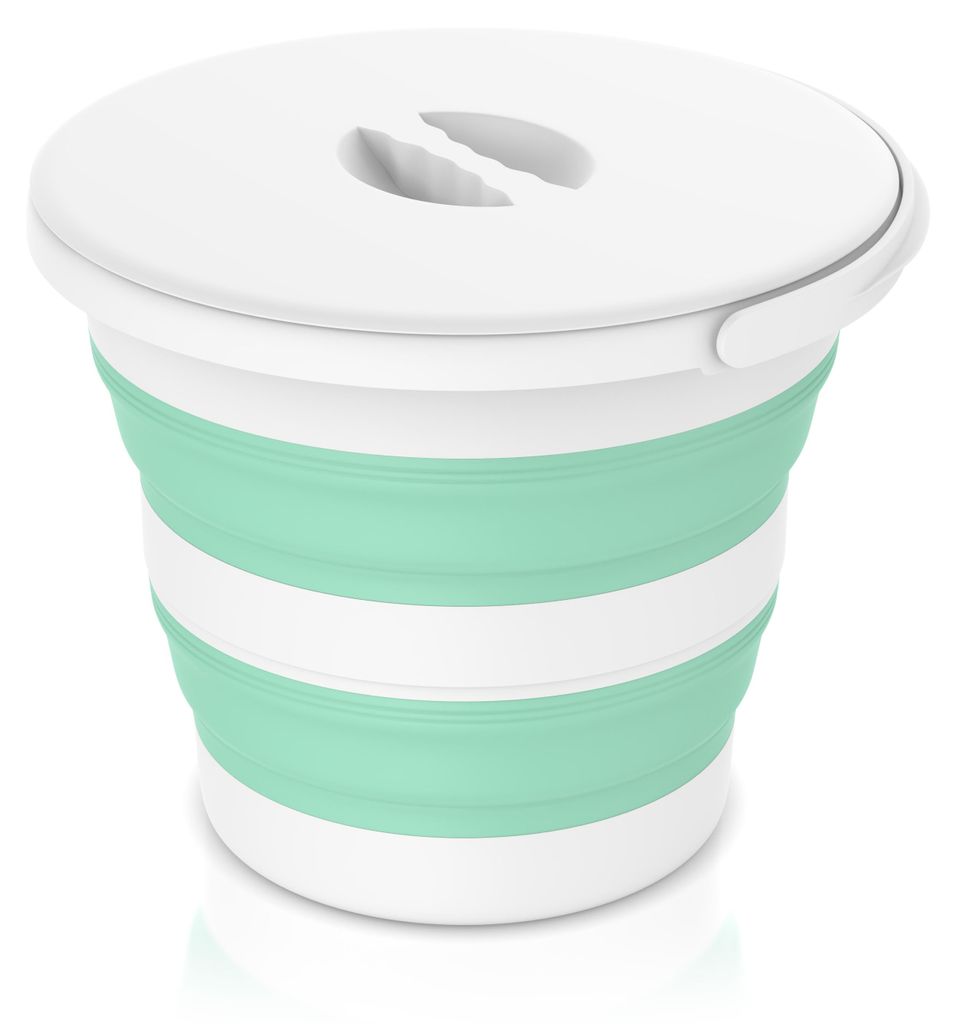 Seau pliable Bearware de 10 litres, avec couvercle et anse, Image du produit 