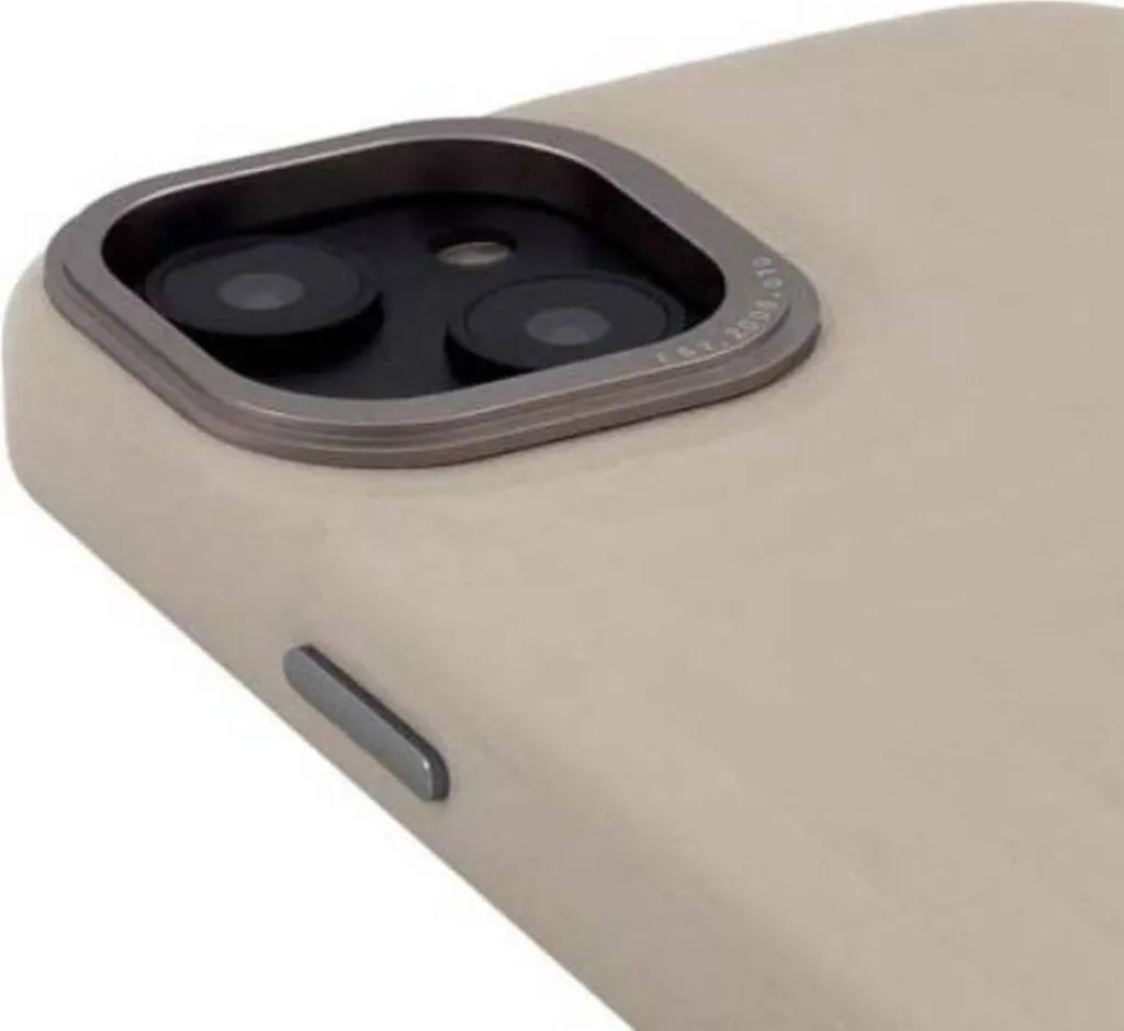Decoded Coque en Cuir pour iPhone 14 Plus Compatible MagSafe - Beige Sable - 3