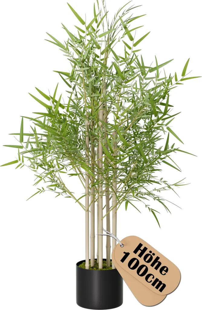 Bambou Artificiel 100cm : Verdure sans Entretien pour Intérieur Sombre