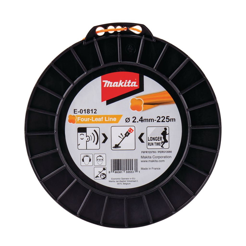 Makita Mähfaden Four-Leaf, Bürstenschneider-Linie, Orange, 225 m, 1 Stück(e)