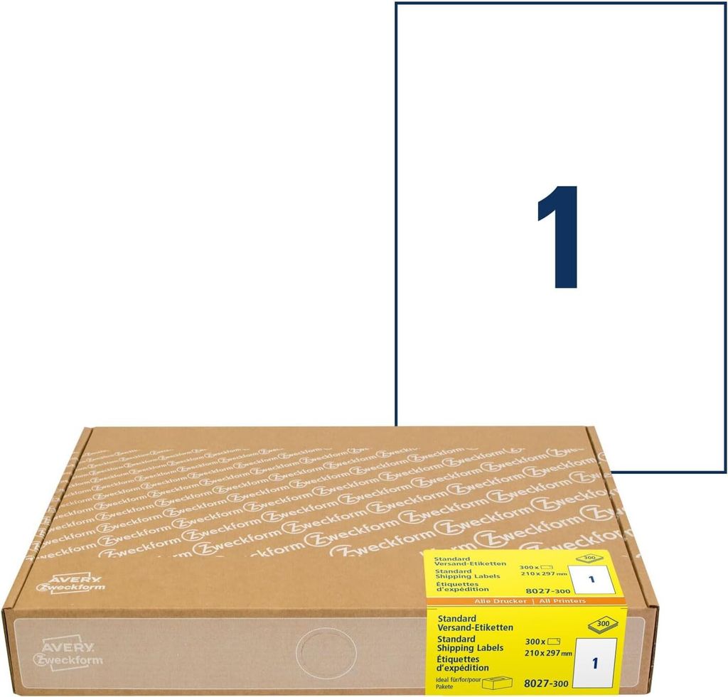 AVERY Zweckform Versand-Etiketten 210 x 297 mm weiß 300 Etiketten
