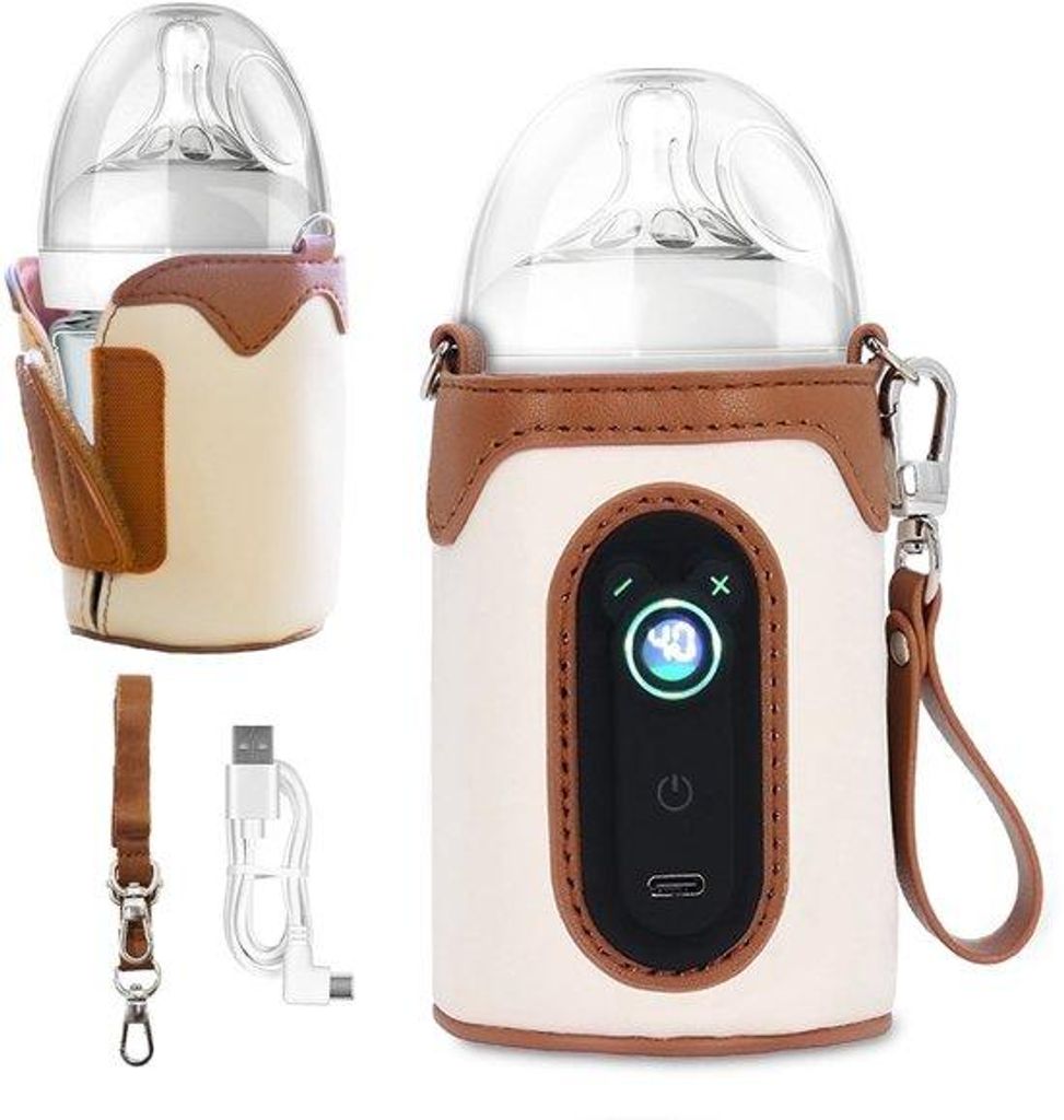 Reisfähige Babyflessenwarmer mit 26 Einstellungen, USB-Anschluss, ideal für alle Babyfleschen.
