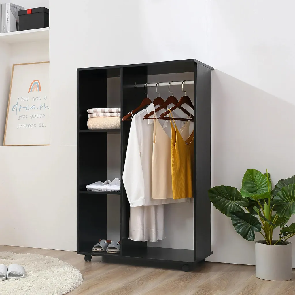 Dressing ouvert pour studio et petite chambre avec rangement chaussures - 2