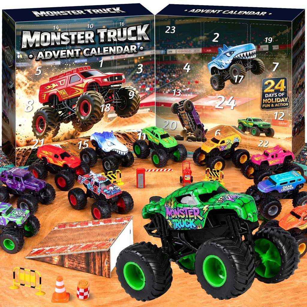 Monster Truck Adventskalender 2026 Kinder Jungen 1 64 Produktbild 