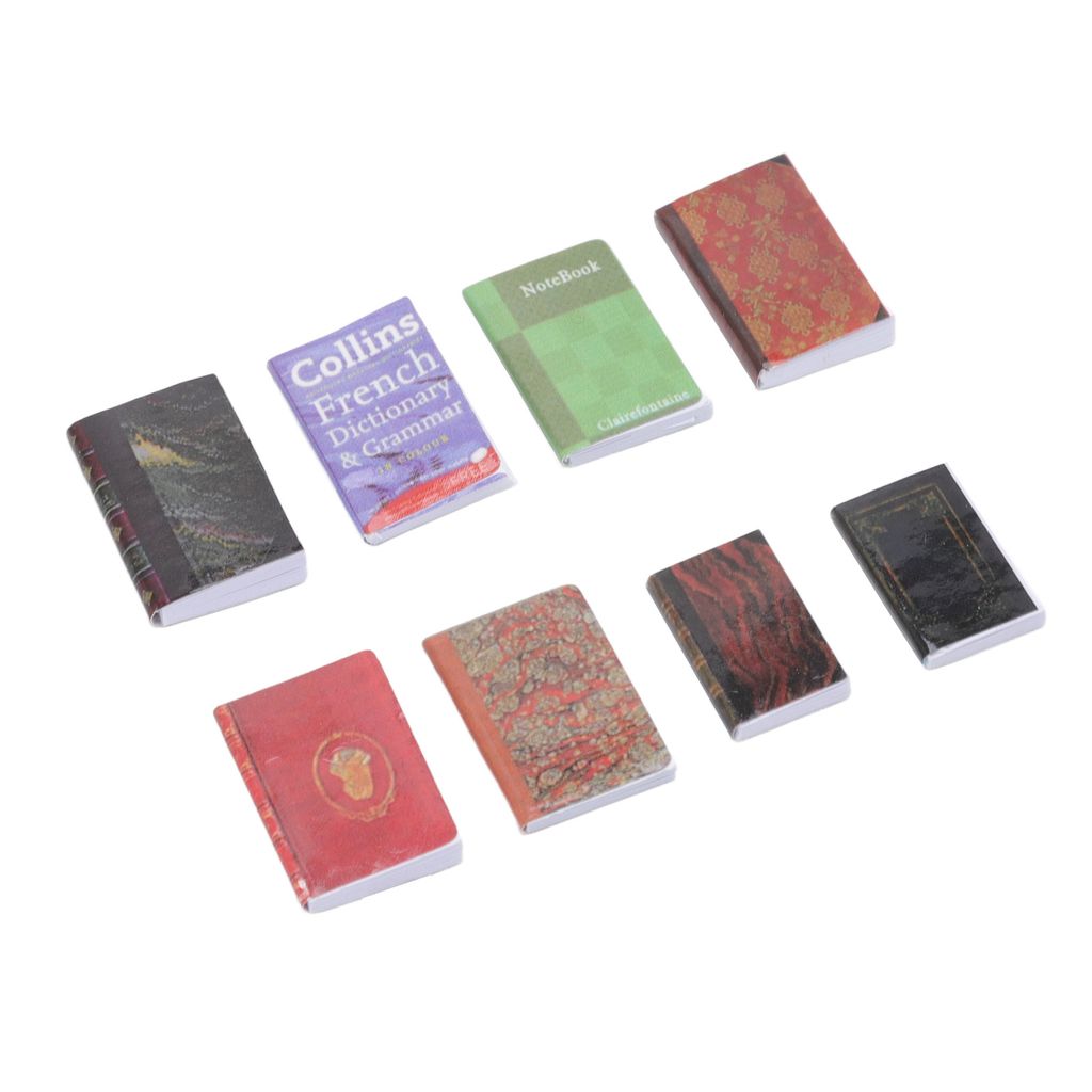 Puppenhaus Mini Buch,Miniaturen Bücher,Maßstab Miniatur Bücher,Mini Bücher Modell,Puppenhaus Dekoration Zubehör,Puppe Spielzeug Zubehör