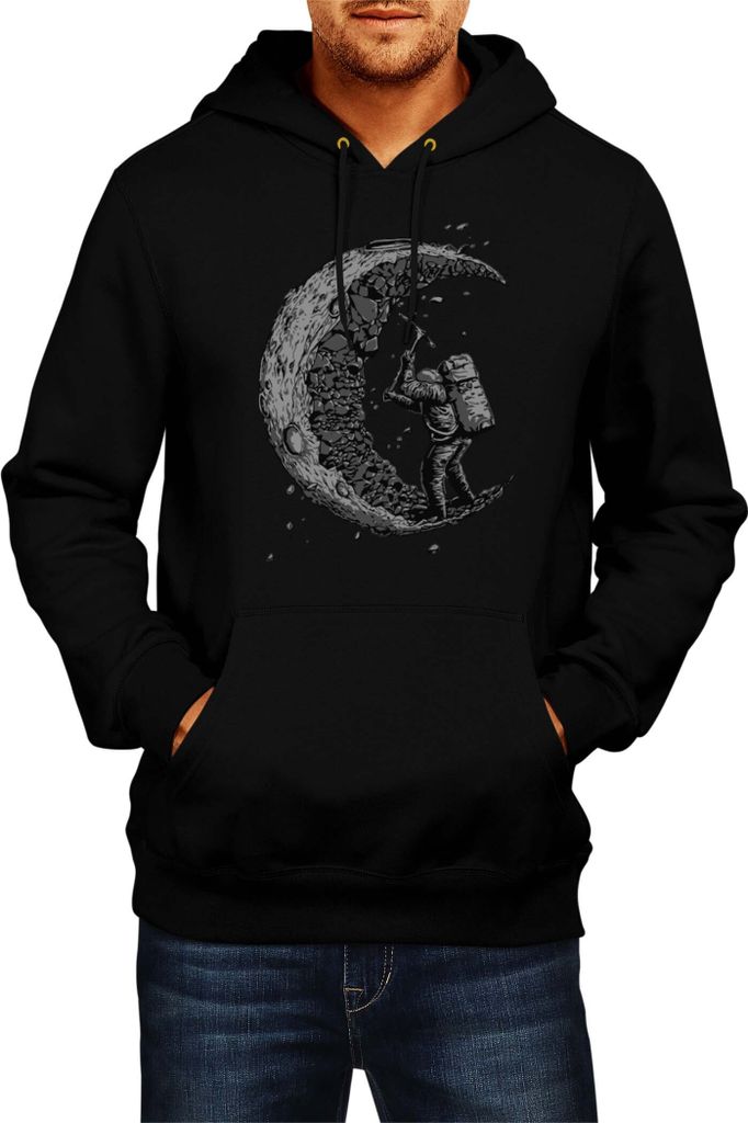 Herren Kapuzenpullover Nasa Space Theme Nasa 002, Man L / Schwarz