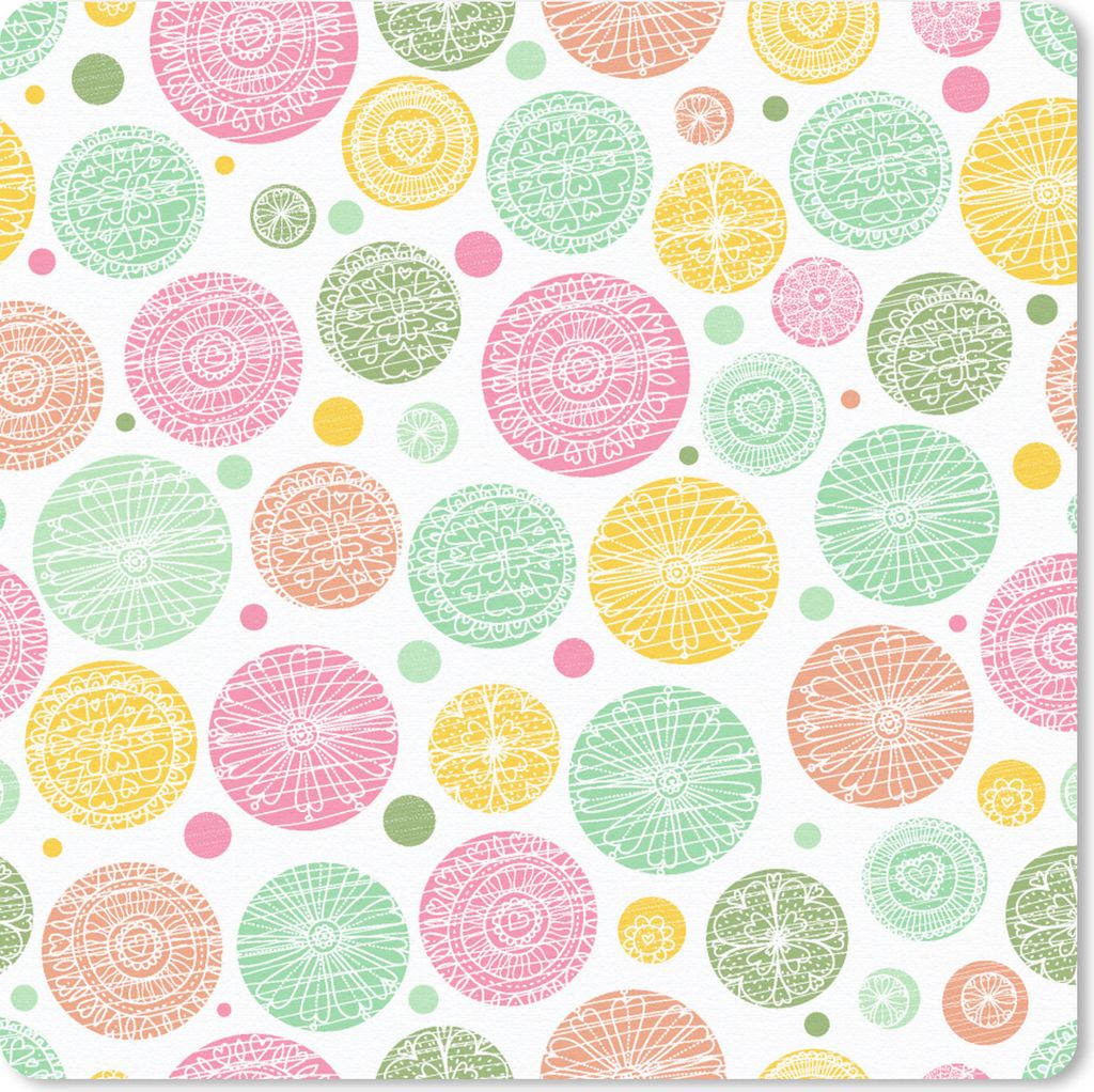MuchoWow Mauspad Mousepad Regenbogen - Punkte - Muster 30x30 cm - Mousepads - Maus Mat - Pad - Mausunterlage - Gaming