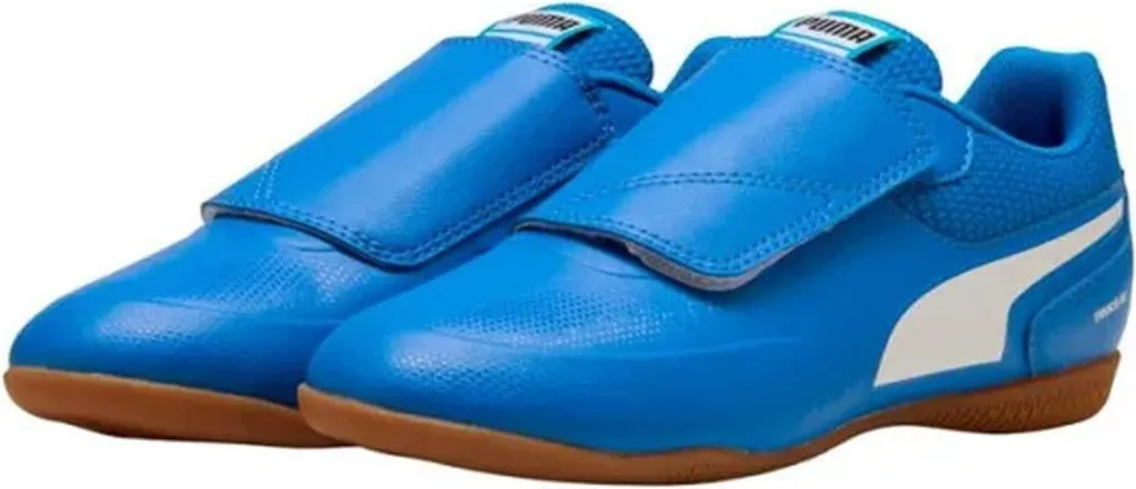 Chaussures de futsal Puma performantes et légères bleues taille 28 - 4