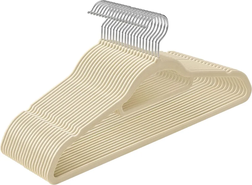 Cintres en velours lot de 20 pour organiser et optimiser votre armoire