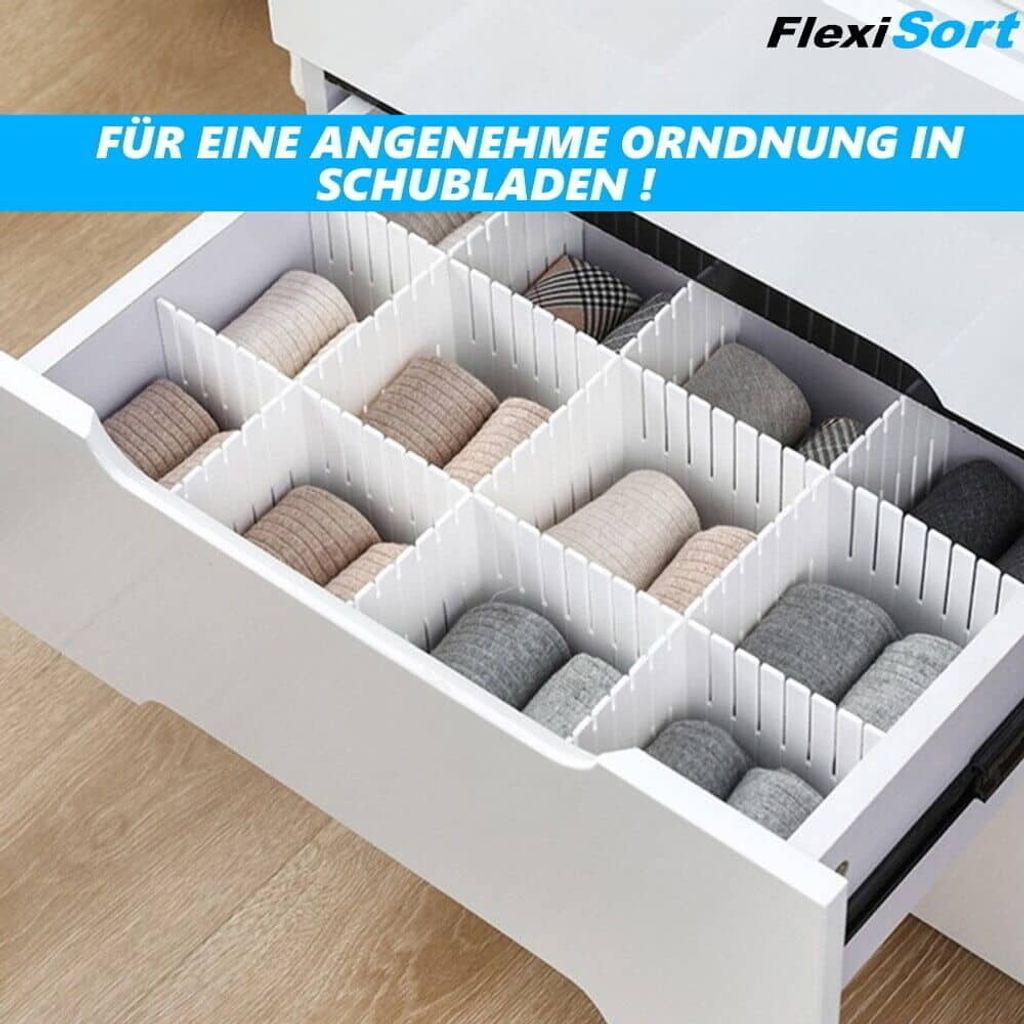 Organizér FlexiSort pro rozdělení zásuvek 4 kusy Obrázek produktu 2