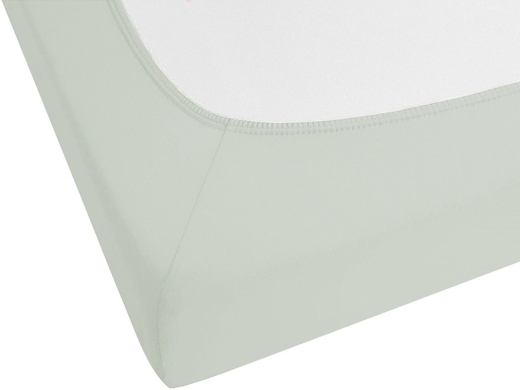 BELIANI Napínací prostěradlo světle zelené 140 x 200 cm Obrázek produktu 5