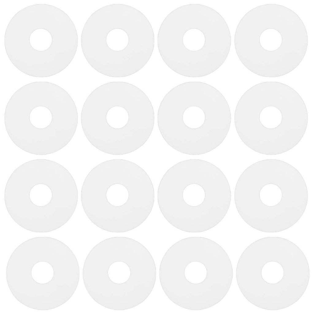 80 transparente, flache Silikonringe, Außendurchmesser 19 mm, Innendurchmesser 6 mm, Dicke 1,5 mm. Silikondichtung für Griffe an Glasduschtüren ...