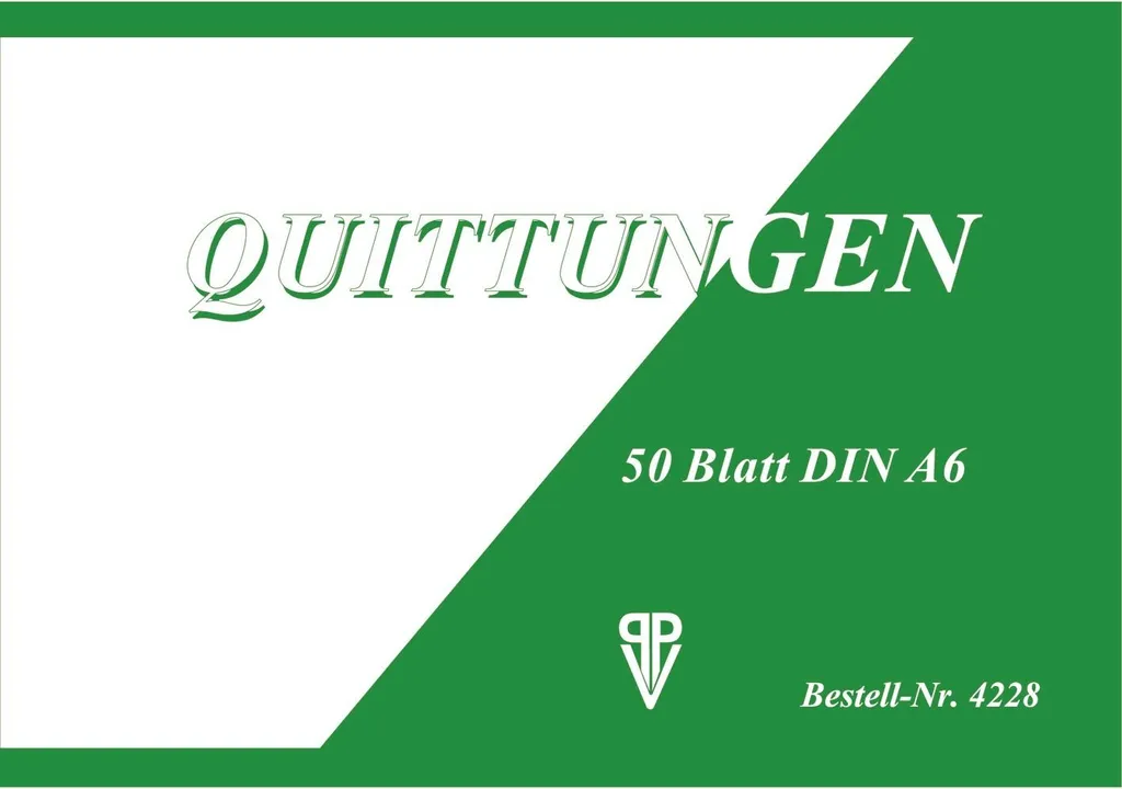 Blocco Ricevute A6 PVP Penig 4228 - 50 Fogli per un Ufficio Ordinato