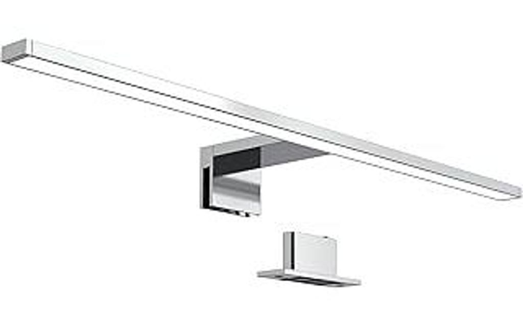 B.K.Licht - Spiegelleuchte Bad mit 2 in 1 Montage, neutralweiße Lichtfarbe, klemmbar, Badezimmerlampe, Schrankbeleuchtung, Spiegellampe, Lampe Bad...