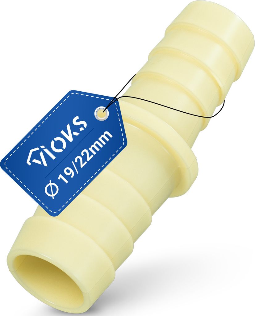 Ablaufschlauch-Adapter 19/22mmØ gerade Form Verbinder für Waschmaschine Spülmaschine