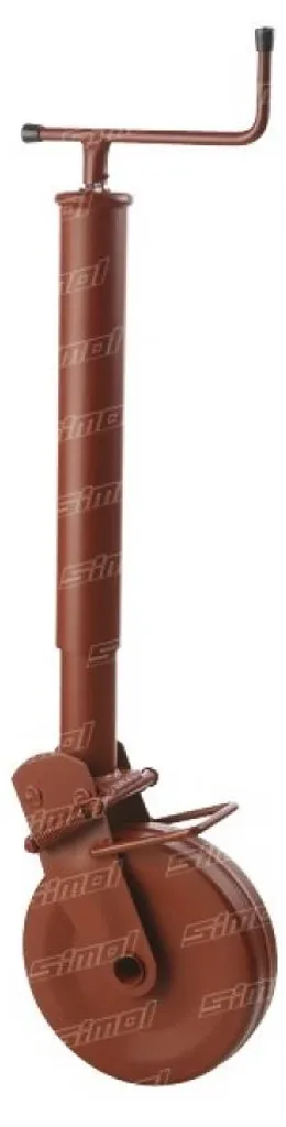 Roue d'appui semi-automatique Ø60 mm en acier renforcé pour remorque