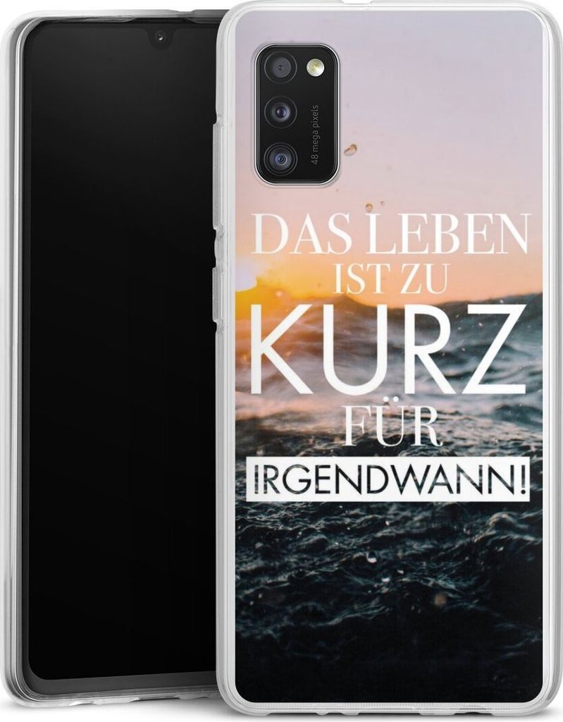 DeinDesign Handyhülle für Samsung Galaxy A41 Silikon Hülle Case Smartphone Schutzhülle Meer Statement Spruch
