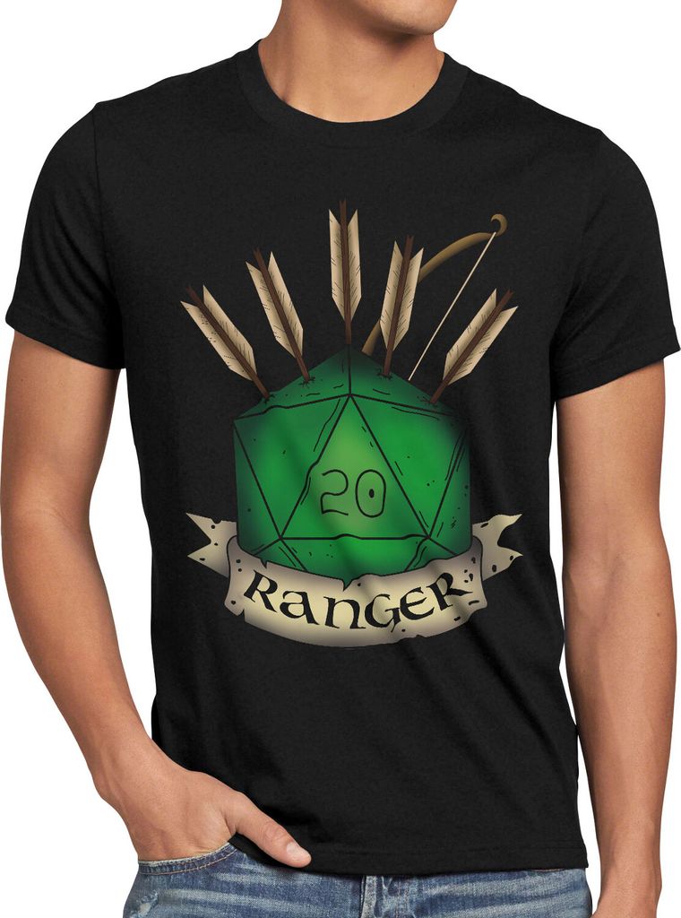 BaumwolleCloud Würfel Ranger Herren T-Shirt dungeon tabletop dragons d20