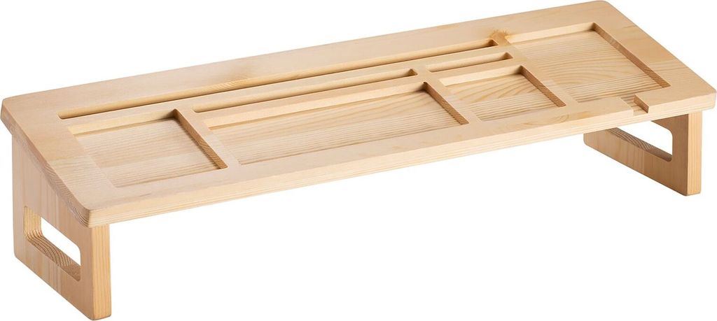 Schreibtisch Organizer ALCUDIA, Aufbewahrung für Büro und Schreibutensilien aus geschliffenem Kiefernholz, Tisch Desk Organizer ist naturbelassen...