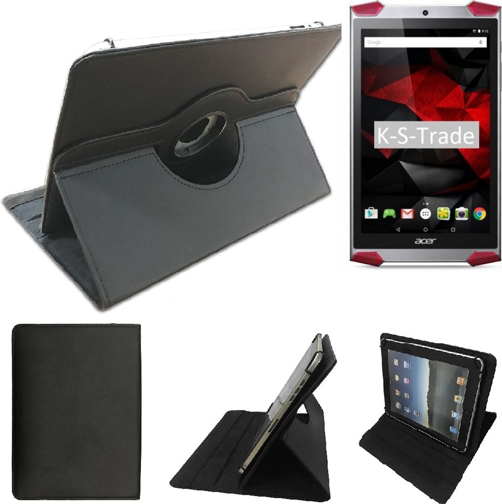 High quality kompatibel mit ACER Predator 8 Schutz Hülle 360° Tablet Case Schutzhülle Flip Cover schwarz. Tablet Hülle drehbar Standfunktion