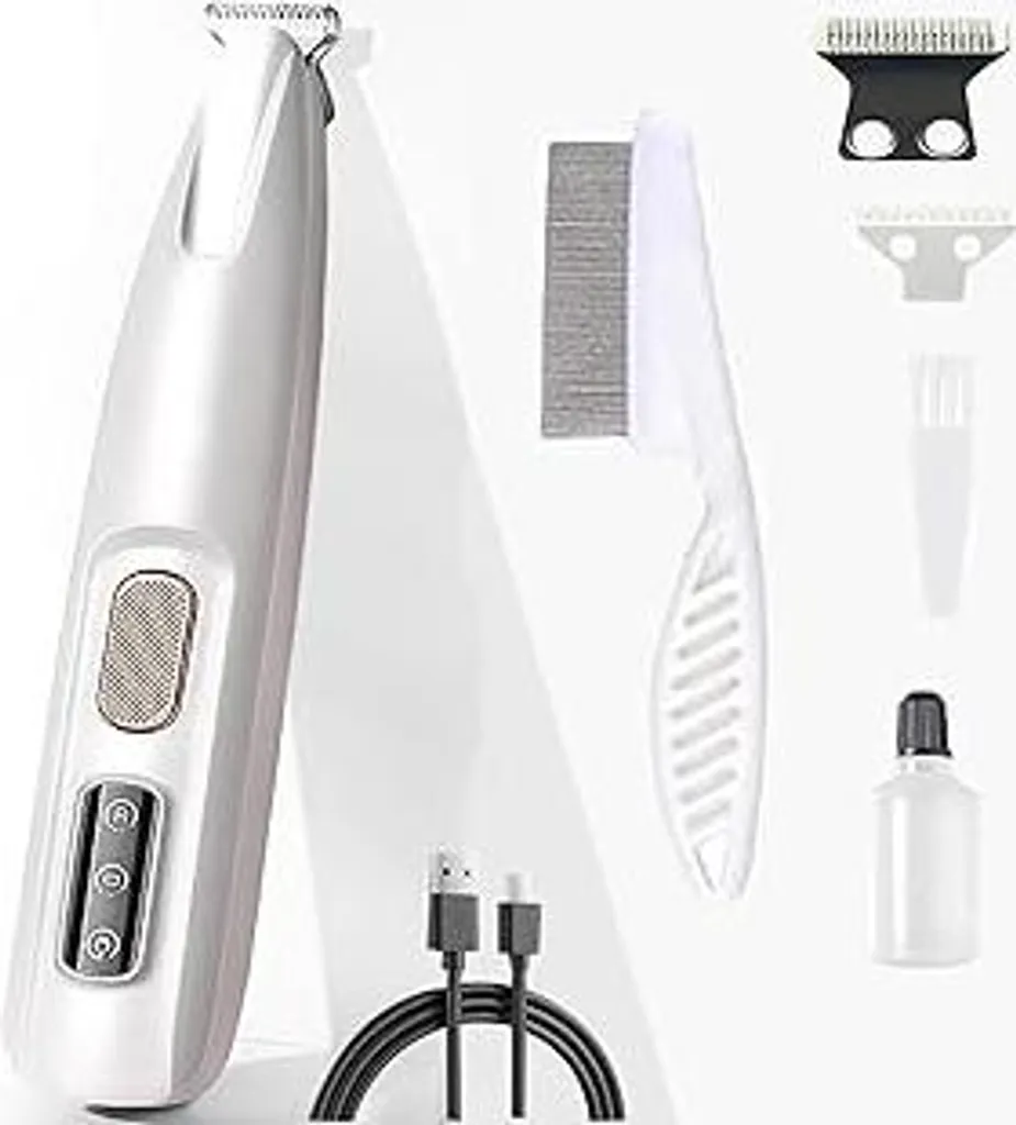 Paw Trim Pro: Tosatrice Professionale Silenziosa per Zampe e Muso Cani