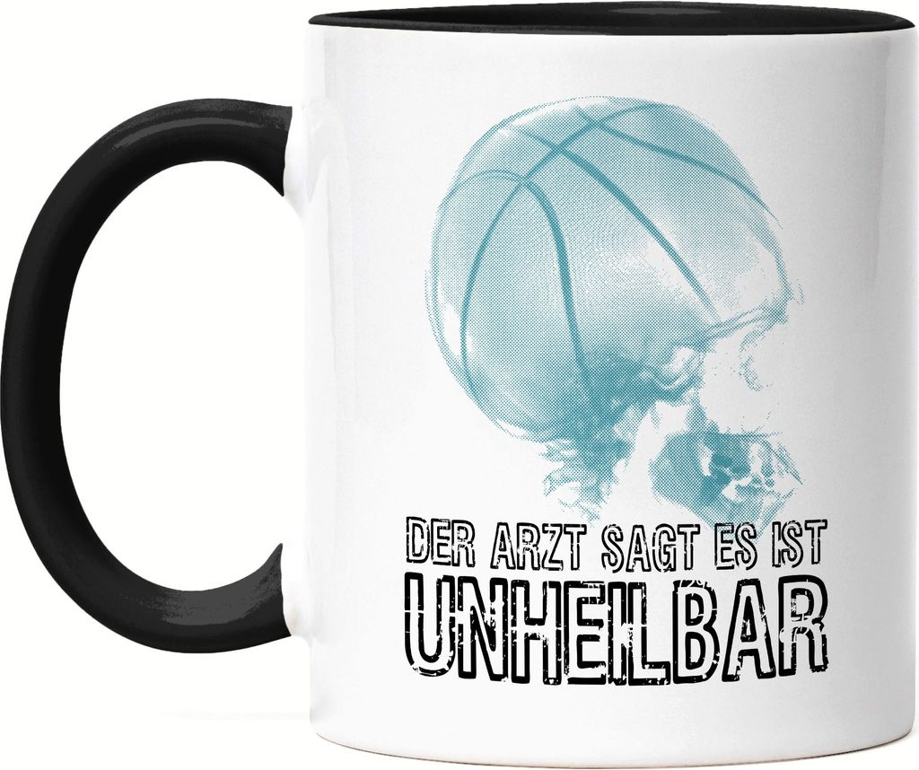 Der Arzt Sagt Es Ist Unheilbar Tasse Schwarz Mannschaft Basketball Basket Korb Teamsport Ballsport Mannschaftsport