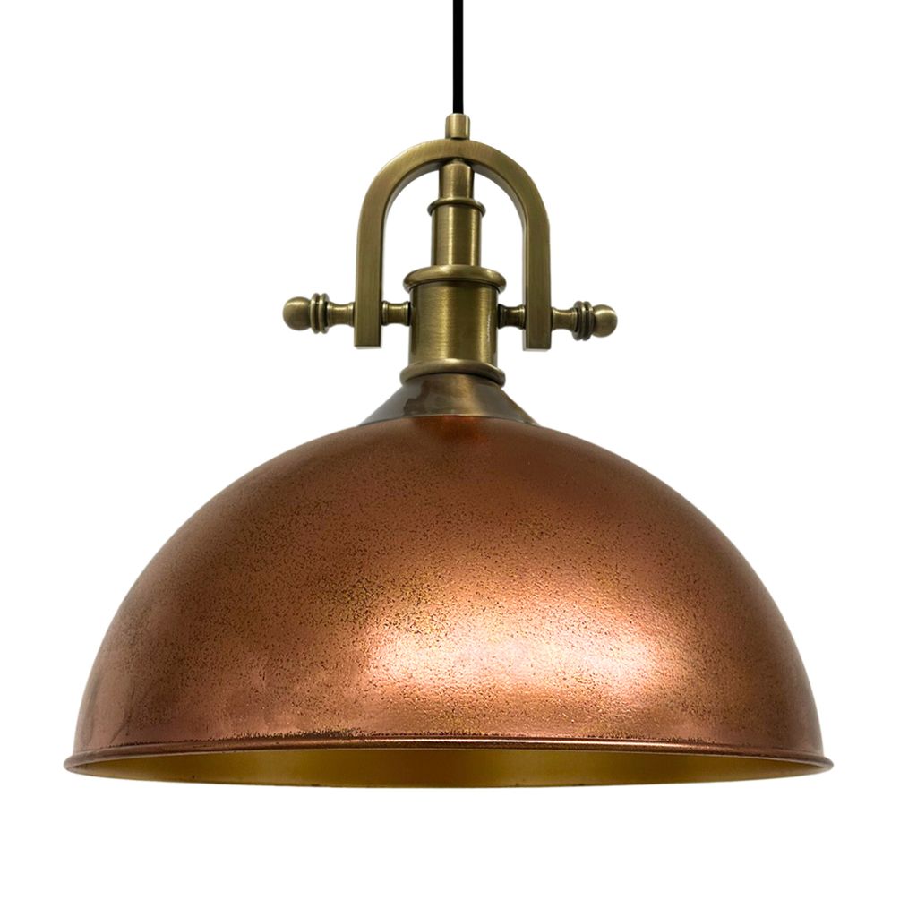 Pendelleuchte Industrielle Metall Groß 40 cm, Kupferfarben Pendellampe, Küchenlampe