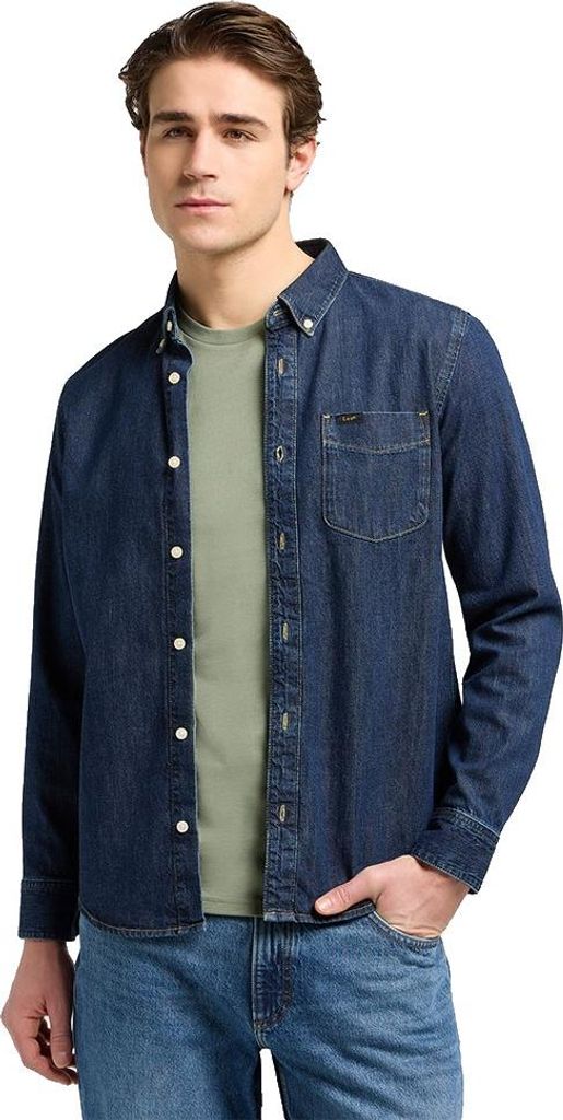 Lee Button Down Regular Fit Langarmhemd Blau XL Mann Blau XL