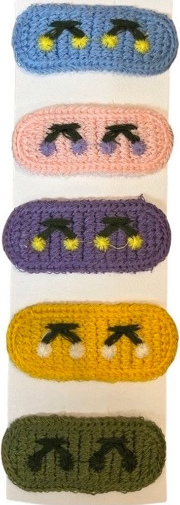 Häkchen Haarspangen Typ3 - Bunter Haarschmuck für kleine Prinzessinnen KP24126