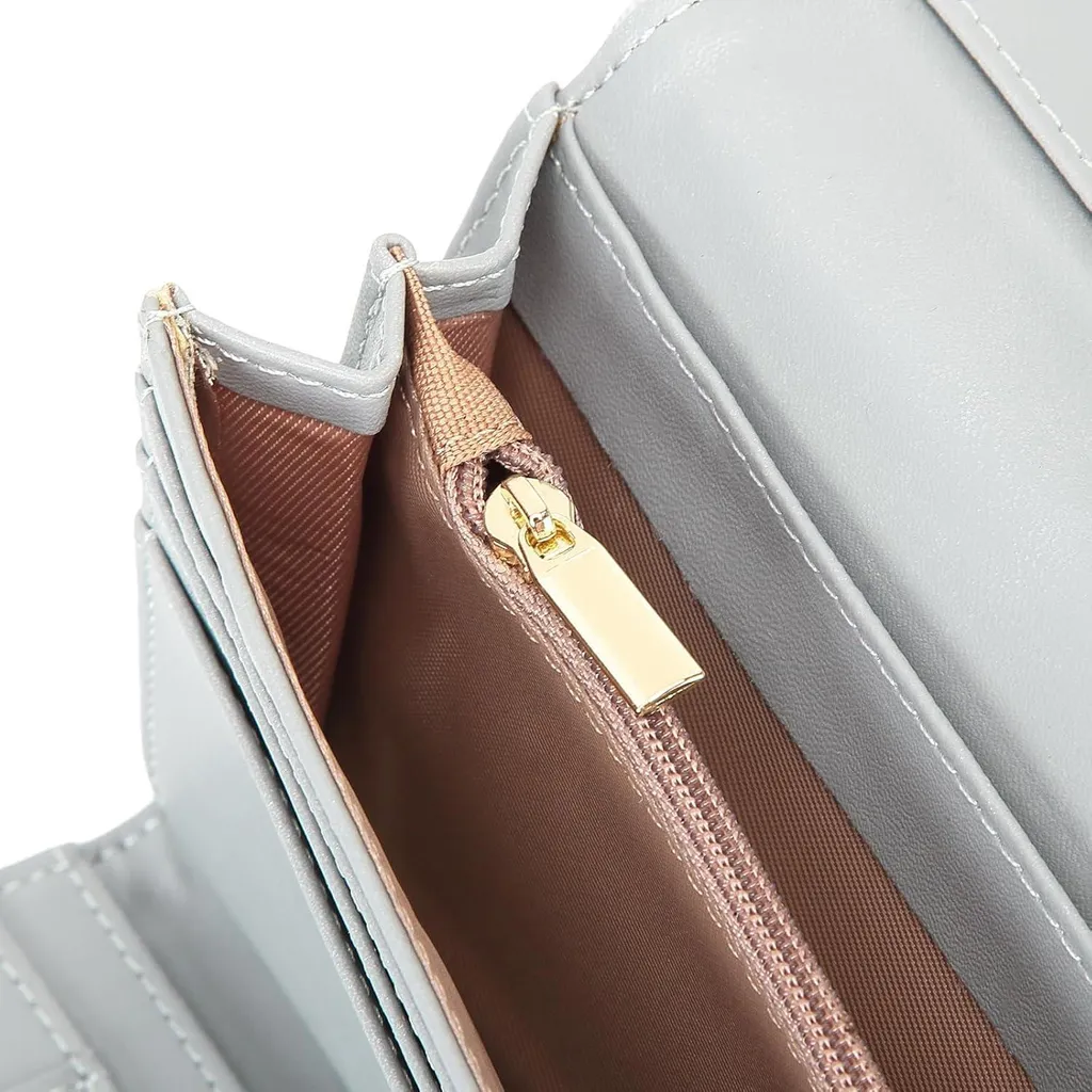 Miss Lulu Porte-monnaie en cuir PU pour femme avec emplacement téléphone