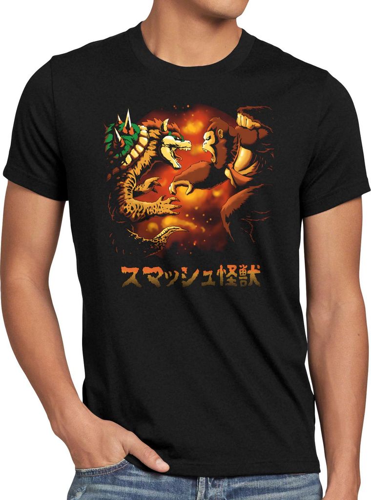 style3 Smash Kaiju Herren T-Shirt gamer smash