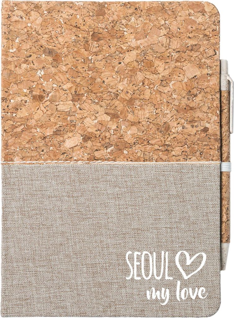 Huuraa Notizbuch A5 Seoul my love 80 Blatt inkl. Kugelschreiber Tagebuch Geschenkidee