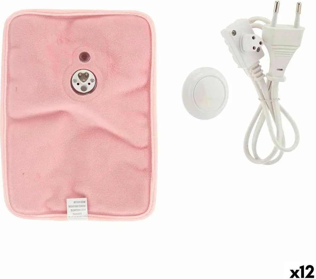 Soulagez vos mains froides : bouillotte électrique rose velours 380W