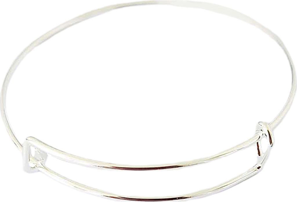 Einfaches, verstellbares, verschiebbares Armreif-Armband für Damen, Schmuckzubehör-Silber