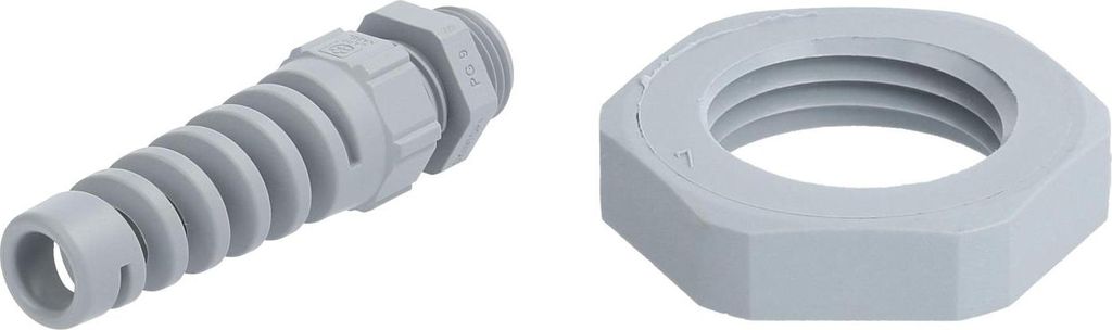 LAPP Verschraubung mit Biegeschutz und Gegenmutter PG9x1,41 Polyamid (PA) Gewindelänge 8,0mm - 1 Stück