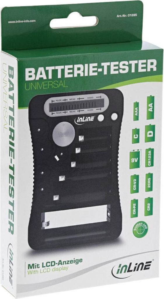 Tester per batterie InLine® con display LCD, per celle Immagine del prodotto 