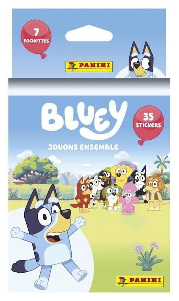 Bluey 2 Sticker – Blisterpackung mit 7 Einzeltaschen