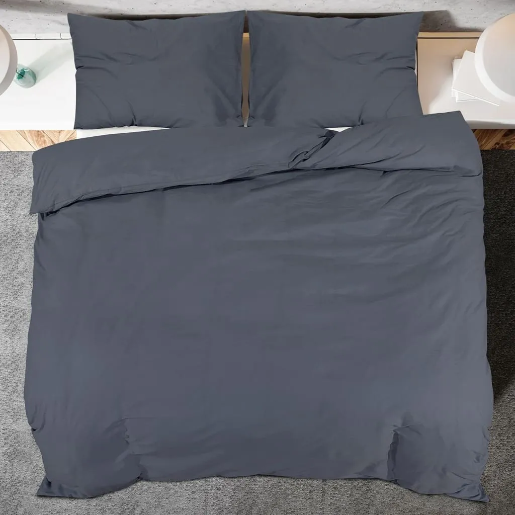 Completo letto in cotone Arios Antracite Matrimoniale | Leroy Merlin