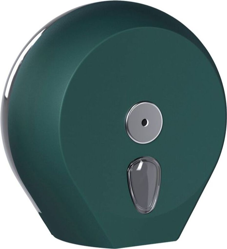 Mini-Jumbo-Toilettenpapierspender - abschließbar, in 6 Farben, mit Sichtfenster, Farbe:Lagunen-Grün
