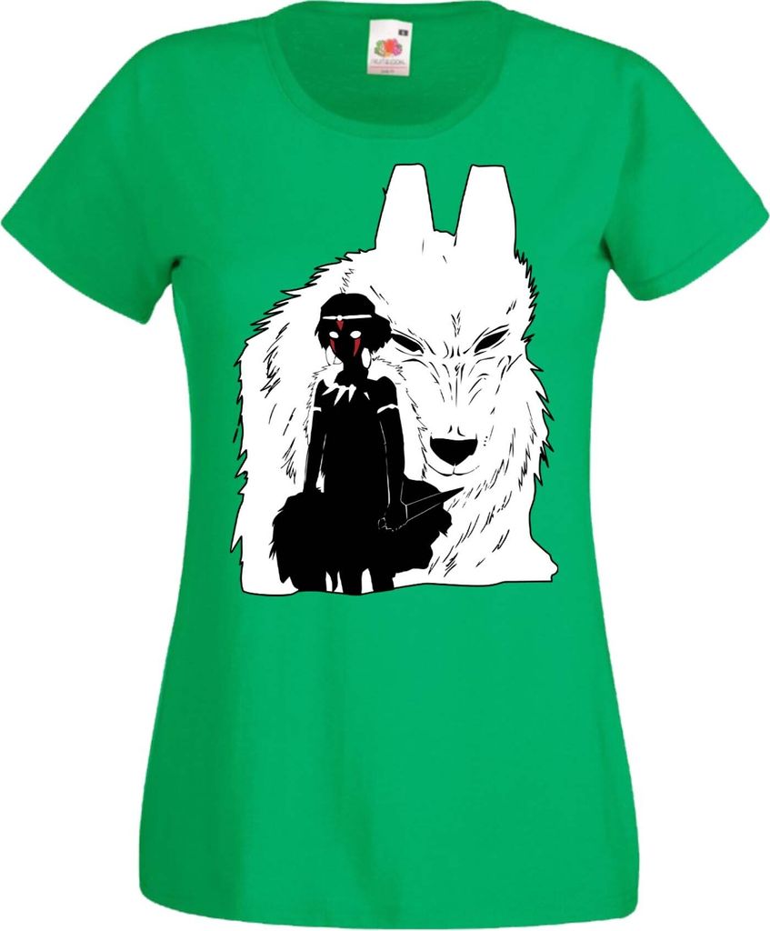Damen T-Shirt Manga Anime Princess Mononoke Princess Mononoke, Lady XS / Grün