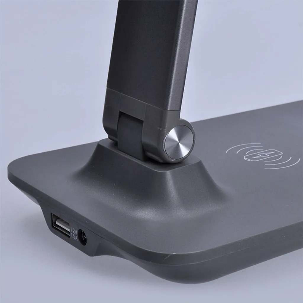 Lampe LED Dimmable Solight Grise - Chargeur Qi et Teinte Ajustable