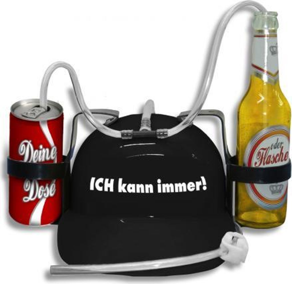 Trinkhelm Spaßhelm mit Print - Ich kann immer - 51612 Color - schwarz