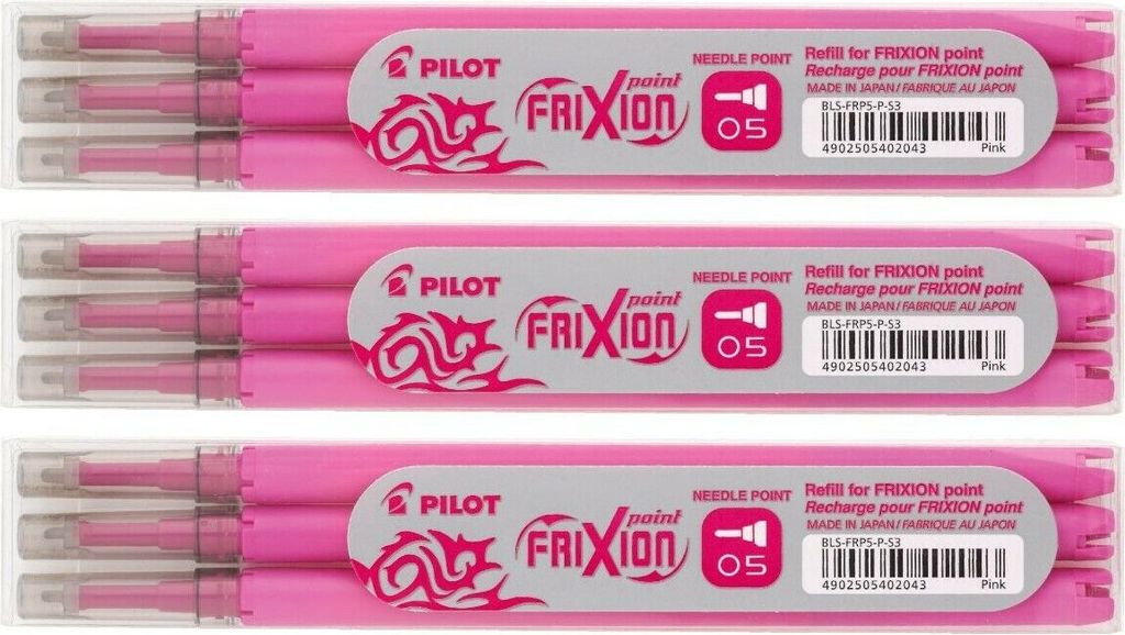 Pilot FriXion Point Ersatzminen 0.5 pink- 9er-Set