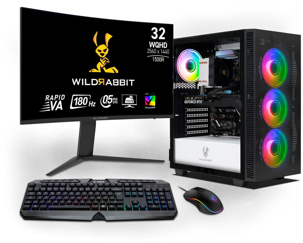 Ankermann Wildrabbit Ultra Bundle, Intel Core Ultra 7 265KF, Nvidia GeForce RTX 5070 12GB, 32GB DDR5 RAM, 1TB NVMe SSD, Windows 11, WLAN & Bluetoot...