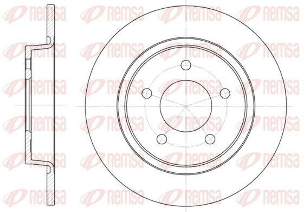 2x REMSA Bremsscheibe 6880.00 hinten für MAZDA 5 (CR19) 3 (BK) 3 (BL) 5 (CW)