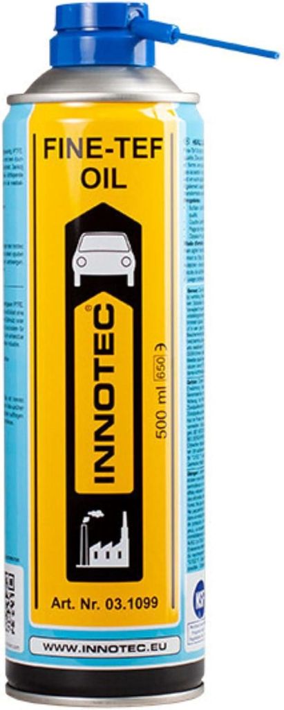 INNOTEC Fine-TEF Oil 500 ml Schmieröl – dünnes, PTFE-haltiges Feinöl, halbtrockener Schmierfilm, wasserabweisend, reduziert Reibung und Versch...