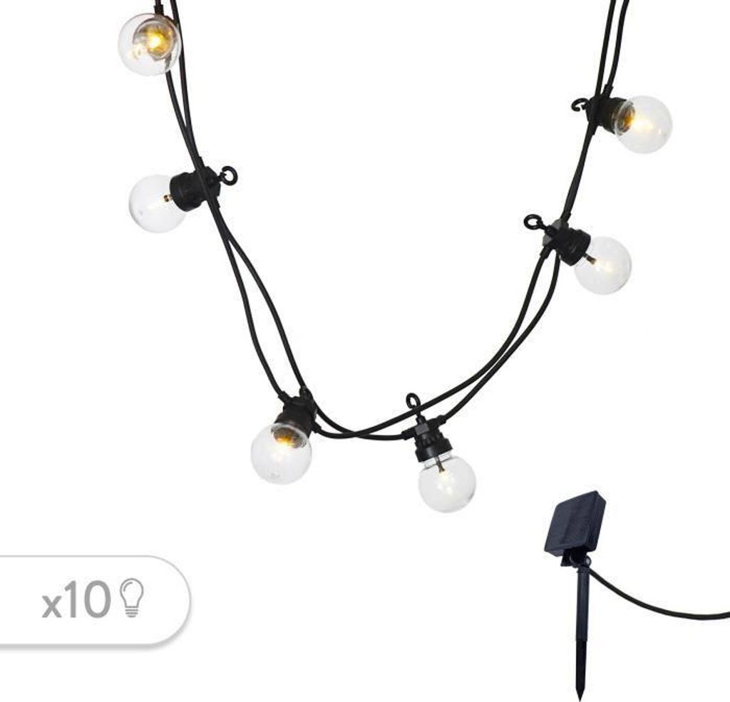 Lumisky Party Clear Solar, 10 Lampen, LED, 5,9 m, 1 Produktbild 
