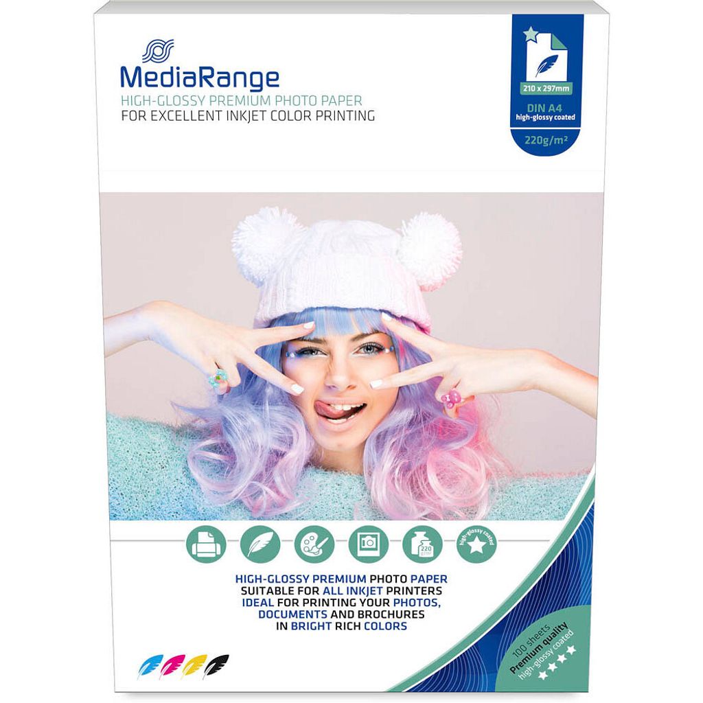 MediaRange MRINK103 Foto Papier MediaRange hochglänzend A4 Image du produit 