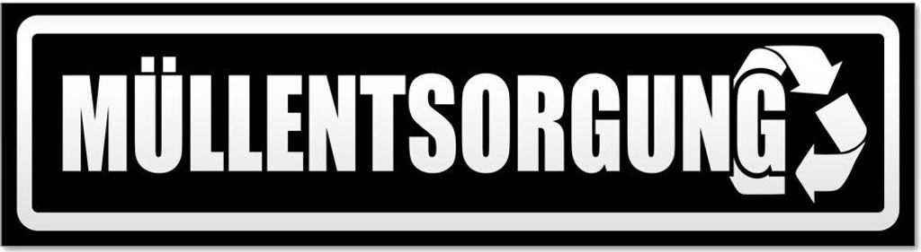 Kiwistar - Autoaufkleber - Schwarz - 30 x 8 cm - Müllentsorgung invertiert - Hinweis Aufkleber Sticker für Auto, Kfz, Fahrrad, PKW, LKW