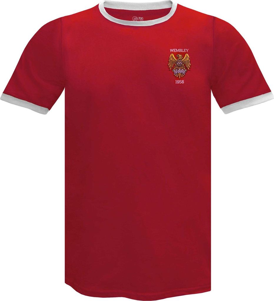 Fan Originals - "United Wembley 1958" T-Shirt für Herren GF997 (S) (Rot)